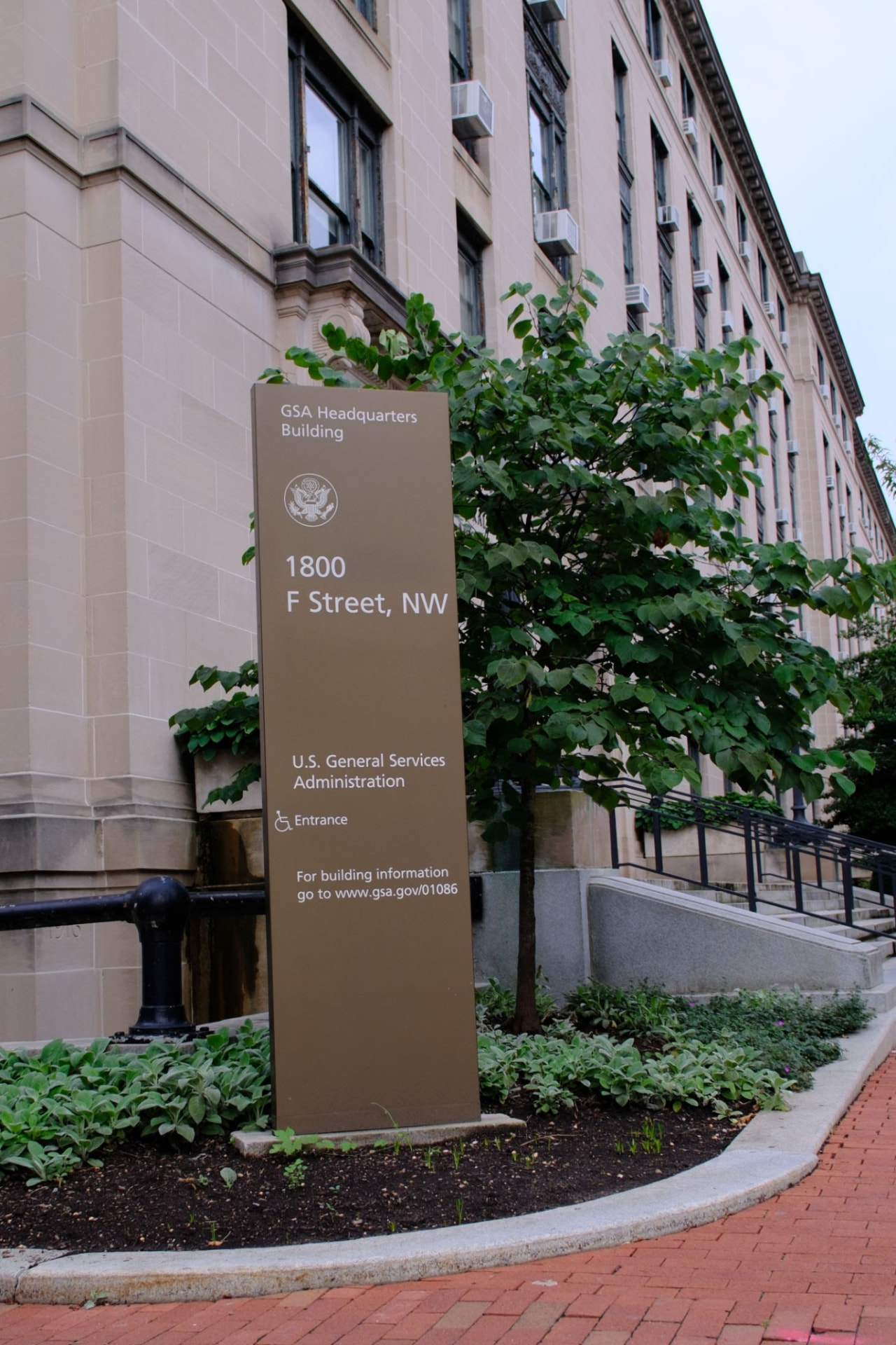 U.S. General Services Administration headquarters sign